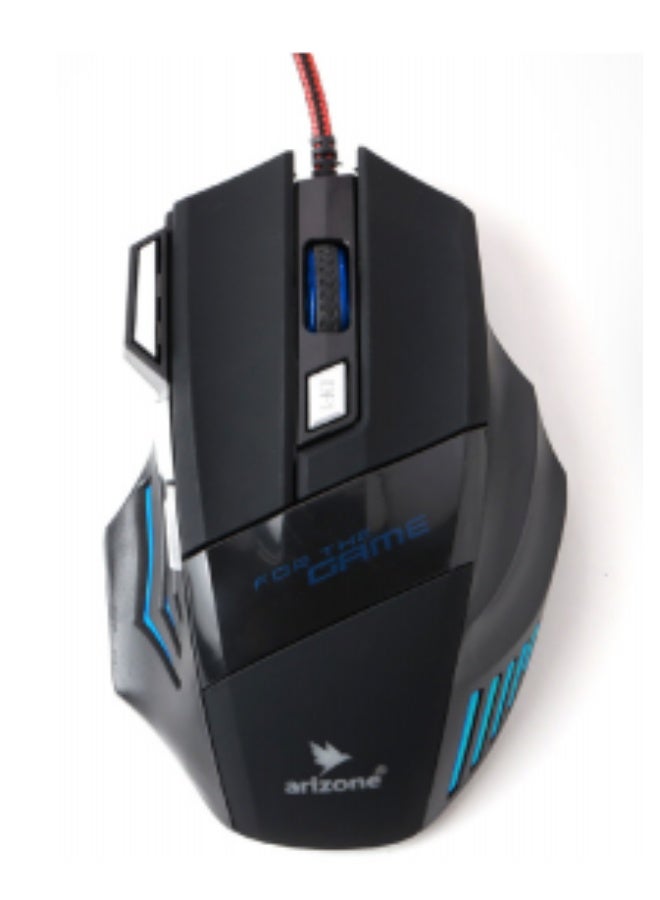 أريزون ماوس ألعاب سلكي G5 USB مزود بـ 7 أزرار، وإضاءة RGB متغيرة، ودقة DPI قابلة للتعديل - Image 1